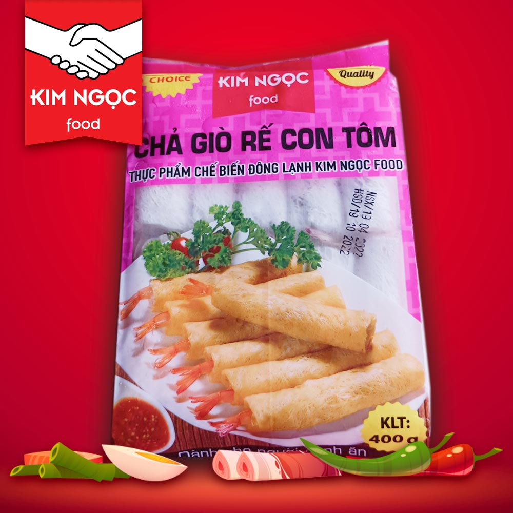 Chả giò rế con tôm Kim Ngọc Food 400g