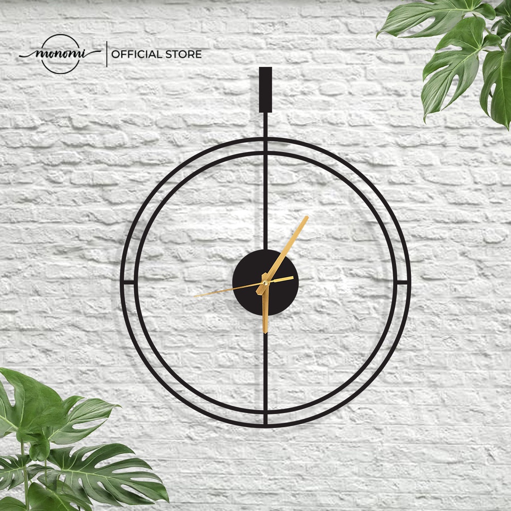 Đồng hồ CNC treo tường Minimalist phong cách tối giản, kiểu dáng hiện đại, CNC Metal Wall Clock - Monomi C016 (50cm)