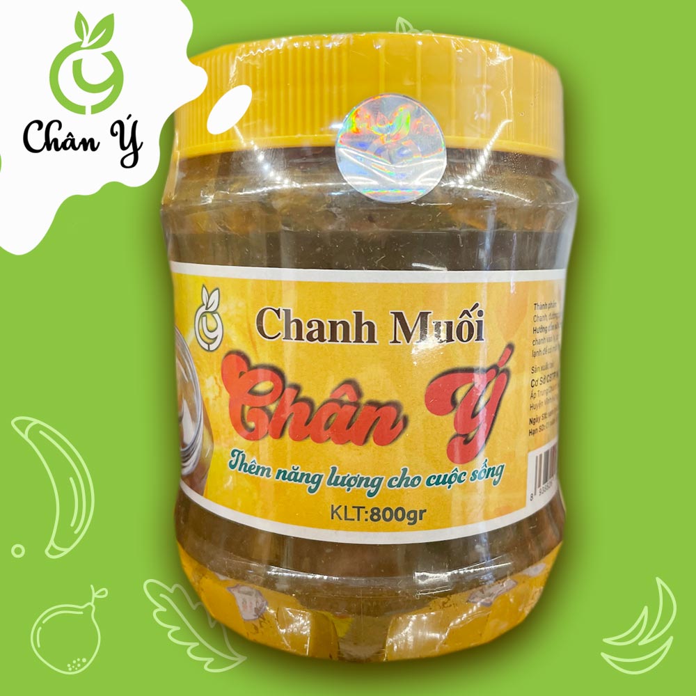 [Date xa] Chanh muối dạng đường Chân Ý hũ 800g chanh thơm ngọt dịu