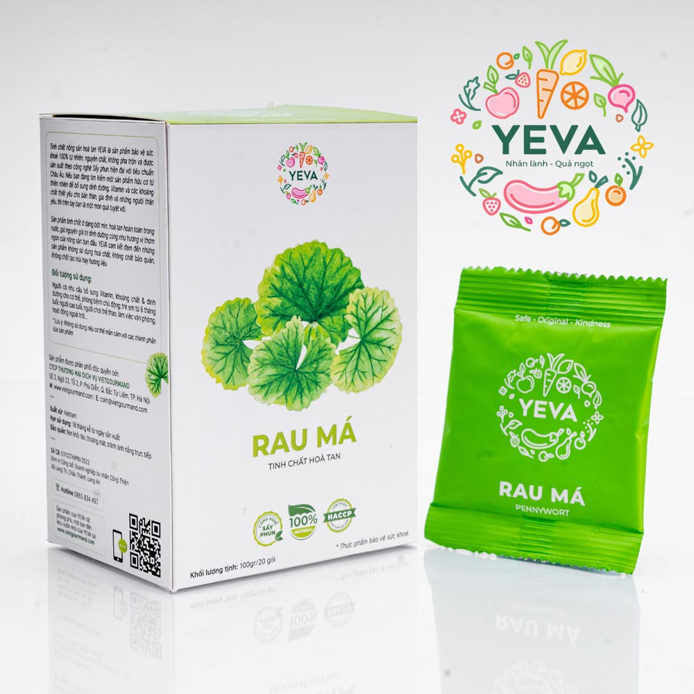 [Date xa] Tinh chất hòa tan - Rau Má YEVA hộp 20 gói