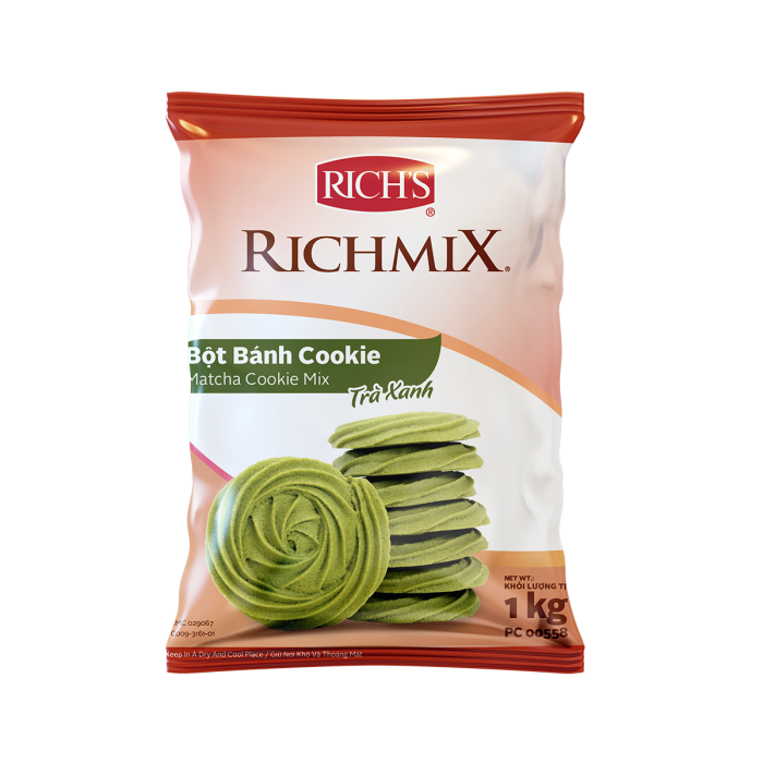 Bột Bánh Cookie Vị Trà Xanh Túi 1Kg