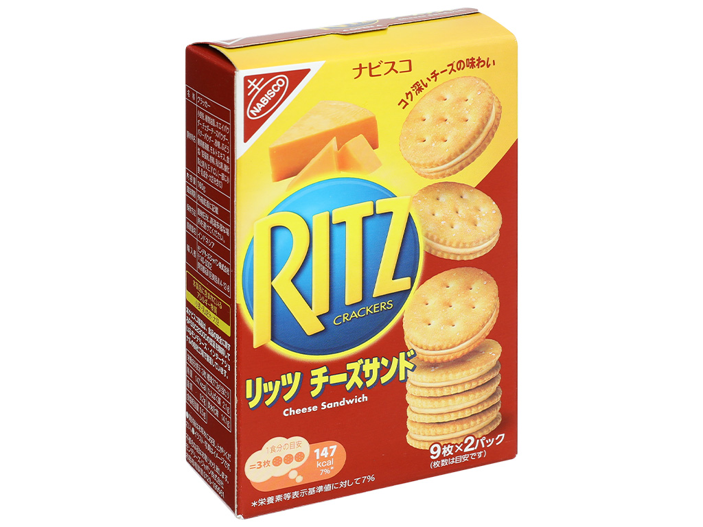Bánh quy RITZ kẹp nhân phô mai 160g 18 Cái