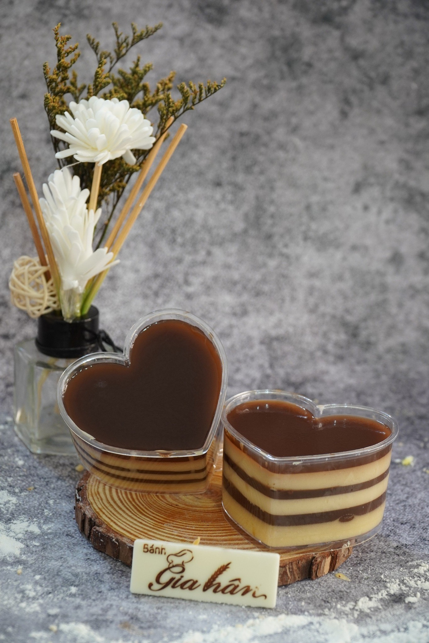 Bánh Flan cheese -ly tim