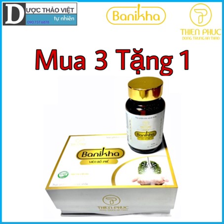 Combo 3 Hộp Viên Bổ Phế BaNiKha 30v/hộp + TẶNG 1 hộp cùng loại