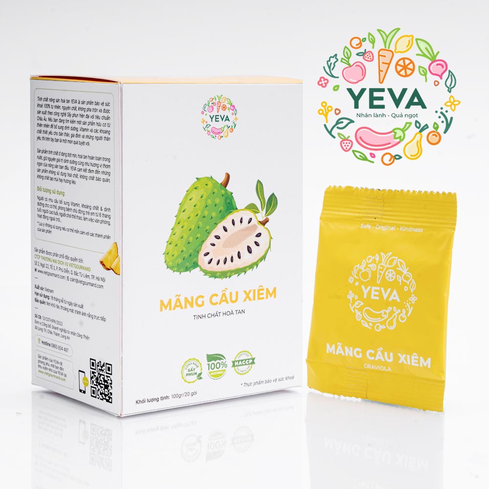 [Date xa] Tinh chất hòa tan - Mãng Cầu Xiêm YEVA hộp 20 gói