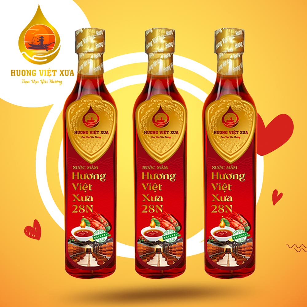 [Date xa] Nước mắm Hương Việt Xưa 28 độ đạm chai 500ml