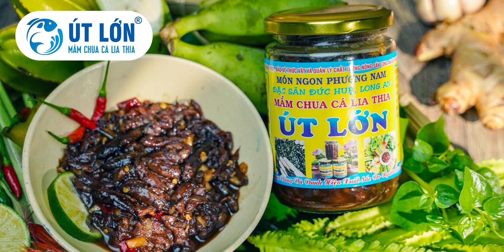 [Date xa] Mắm chua cá lia thia nguyên chất Út Lớn hũ 500g