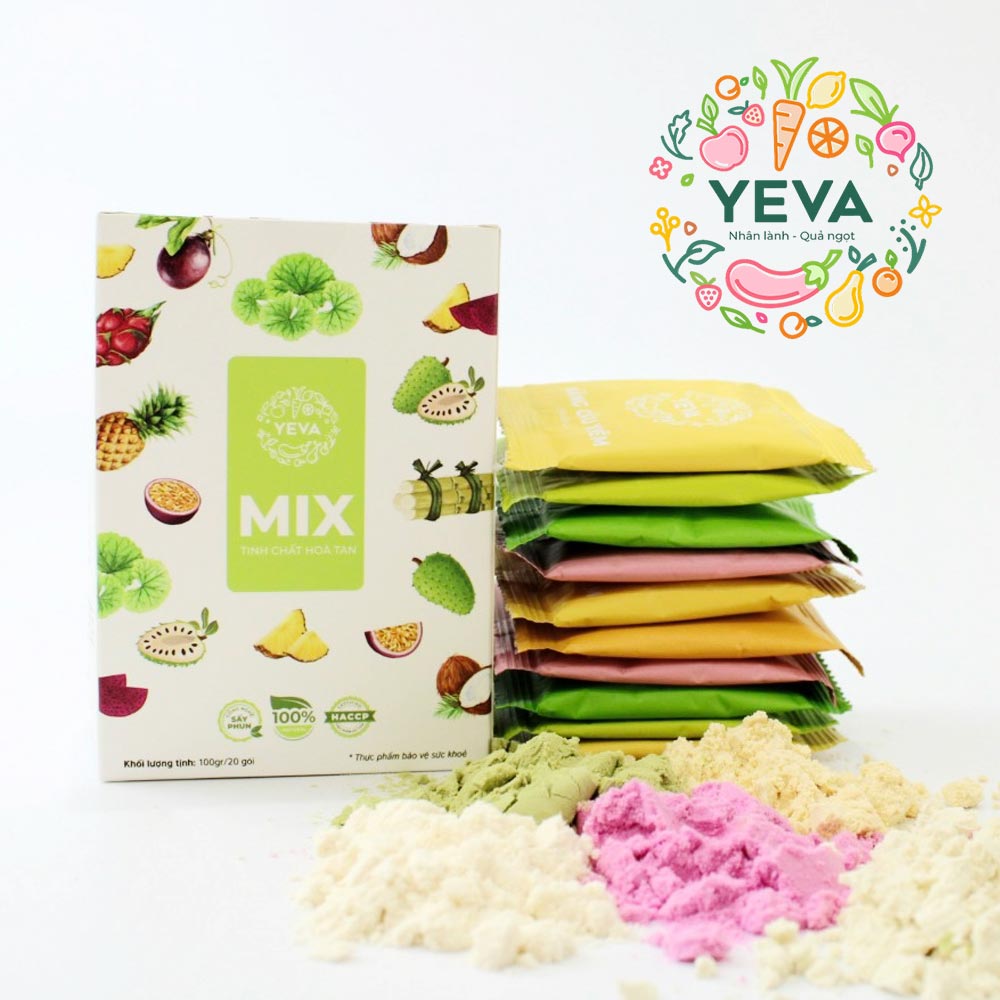 [Date xa] Tinh chất hòa tan - Mix 5 vị YEVA hộp 20 gói