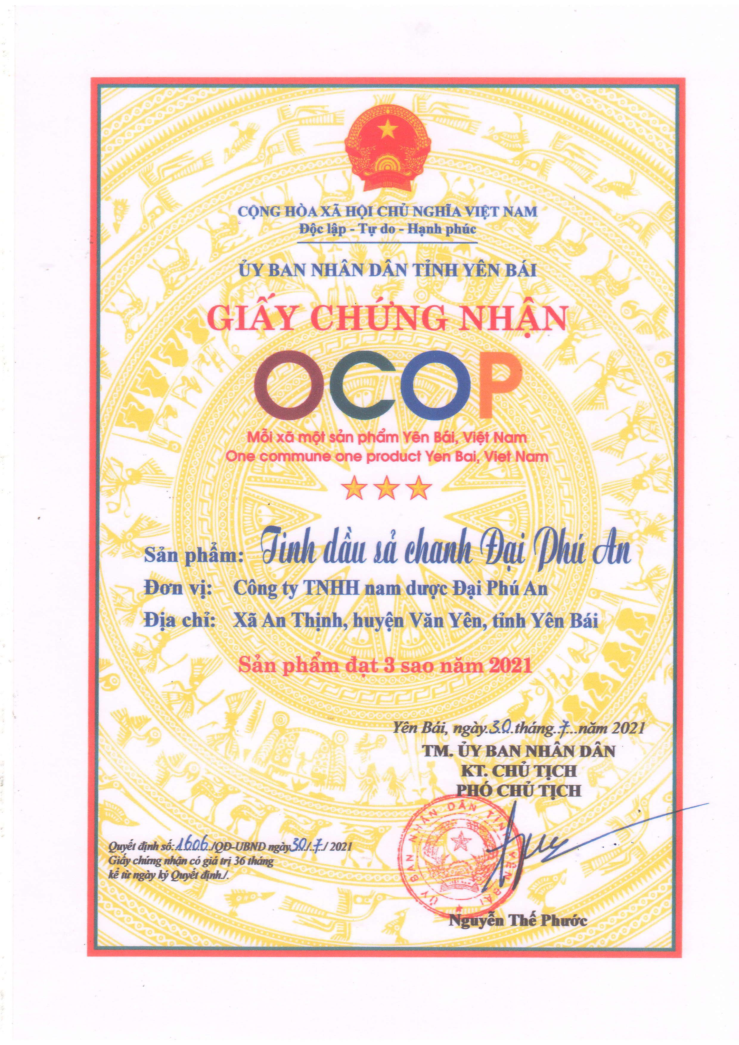 Tinh dầu Sả chanh Đại Phú An 100ml