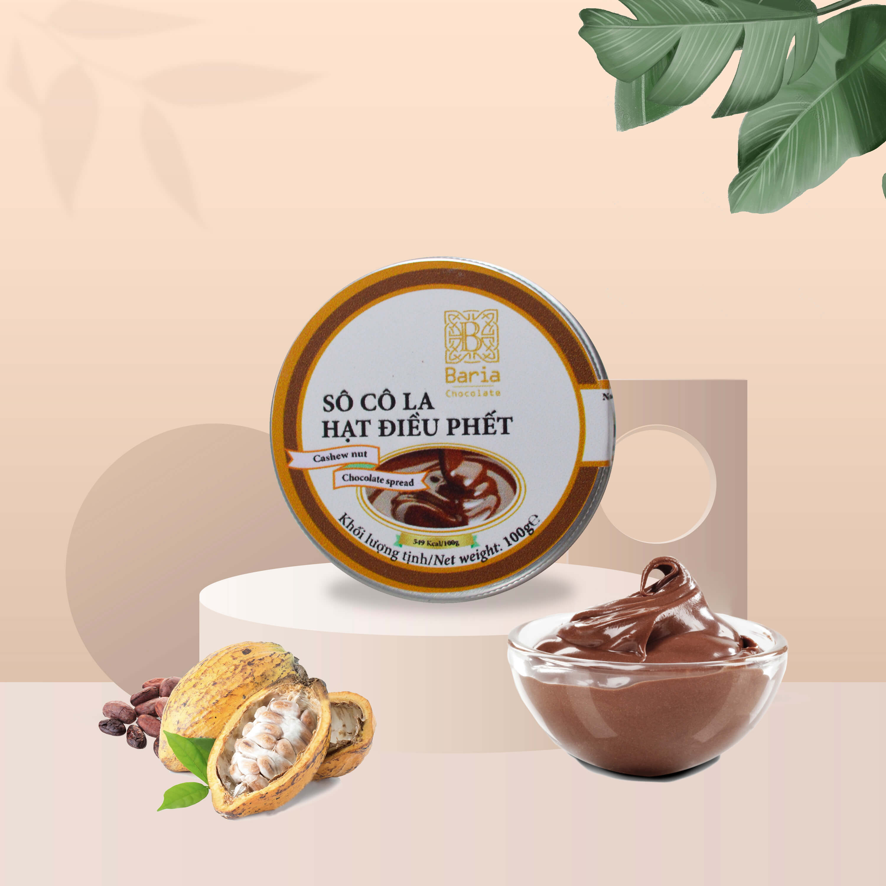 Sô cô la hạt điều phết 100g