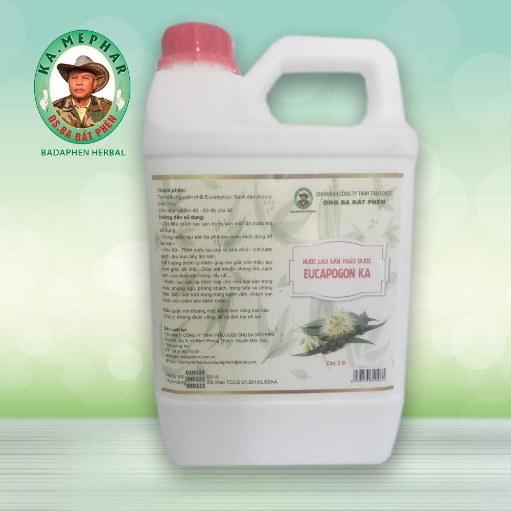 [Date xa] Nước lau sàn bạch đàn chanh Ông Ba Đất Phèn can 2 lít