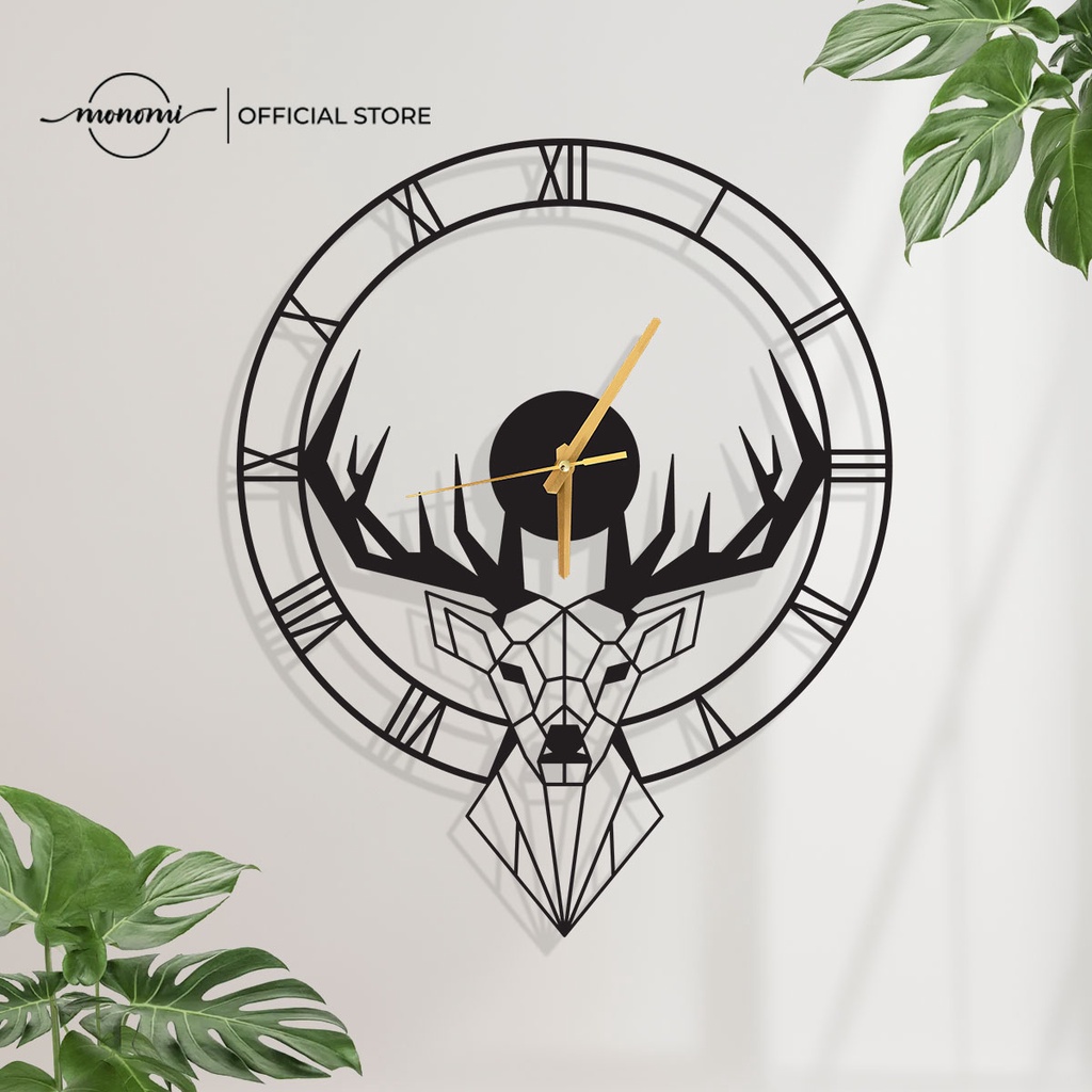 Đồng hồ CNC treo tường Nice Deer, kiểu dáng hiện đại, CNC Metal Wall Clock - Monomi C011 (35cm)