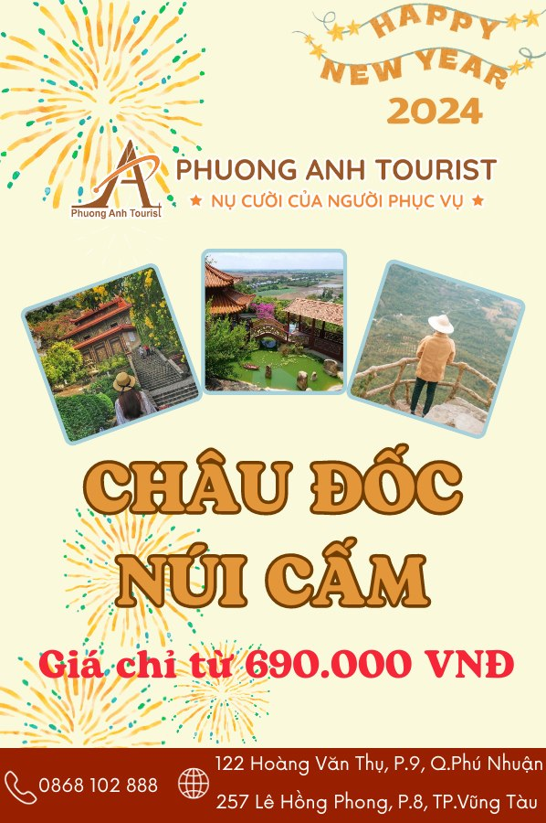 CHÂU ĐỐC - NÚI CẤM 1 ngày 1 đêm (Tối 30/12 & 31/12/2023)