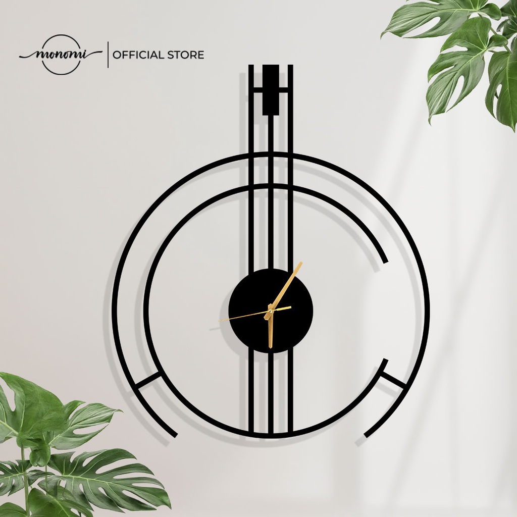 Đồng hồ CNC treo tường Chic Minimalist, phong cách đơn giản, CNC Metal Wall Clock - Monomi C025 (50cm)