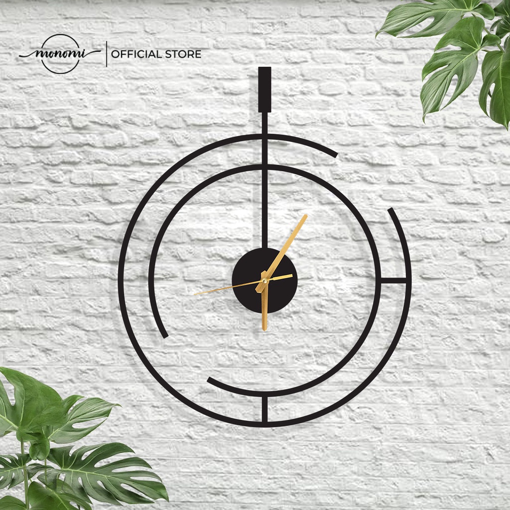 Đồng hồ CNC treo tường Chic Minimalist, phong cách đơn giản, CNC Metal Wall Clock - Monomi C012 (50cm)
