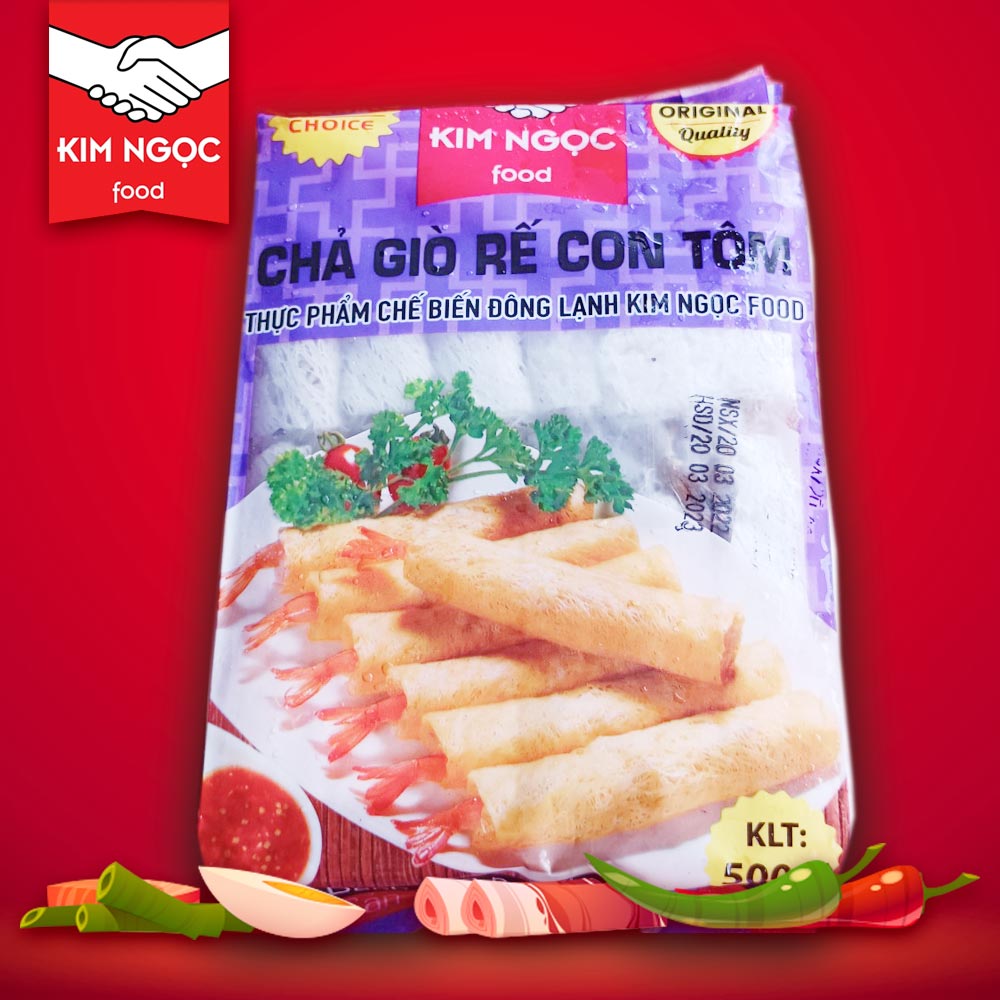 Chả giò rế con tôm Kim Ngọc Food 500g